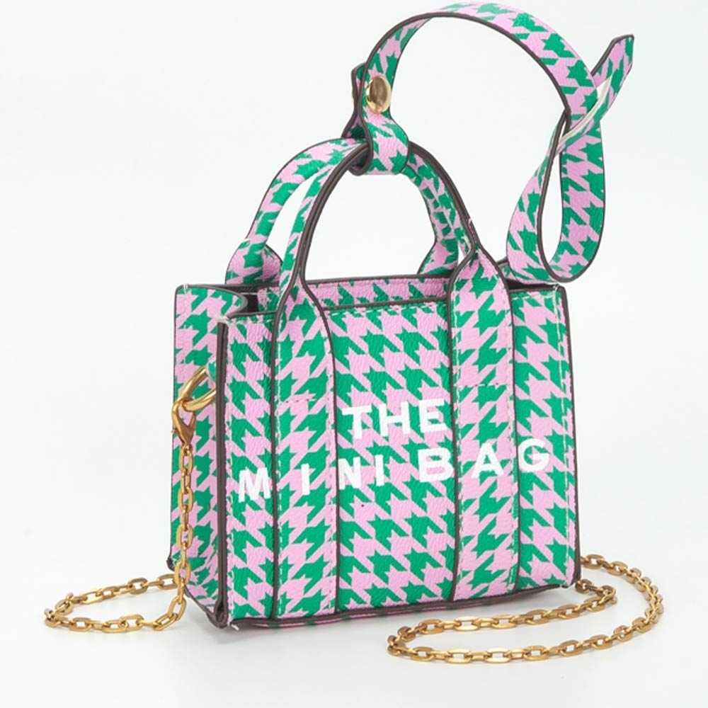 Pink Green THE MINI BAG Leather Mini Purse Bag Charm Trendy Statement Accessory